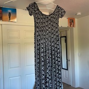 Black Floral Pattern, jumpsuit